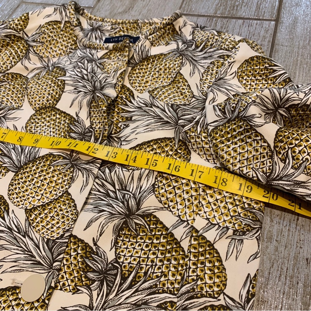 Lyn Devon Yellow Button 3/4 Sleeve Lightweight Ja… - image 7